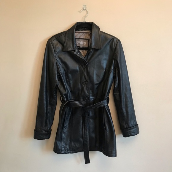 Wilsons Leather Jackets & Blazers - Wilson’s Leather S black trench coat button down